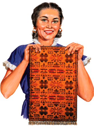 244a Hispanic Woman Prayer Rug