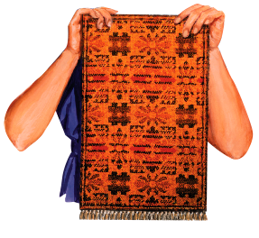 244a Hispanic Woman Prayer Rug