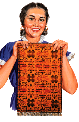 244a Hispanic Woman Prayer Rug