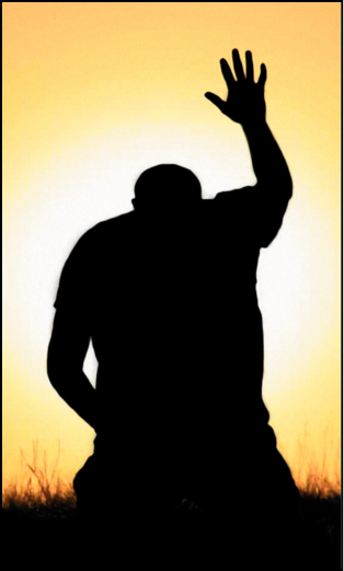 Man Praying Silhouette