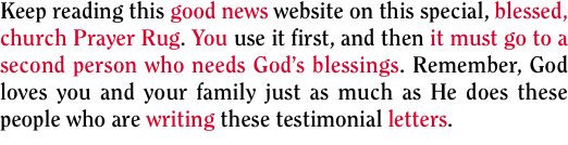 Keep reading this good news website on this special, blessed, c