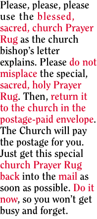 Please, please, please use the blessed, sacred, church Prayer R